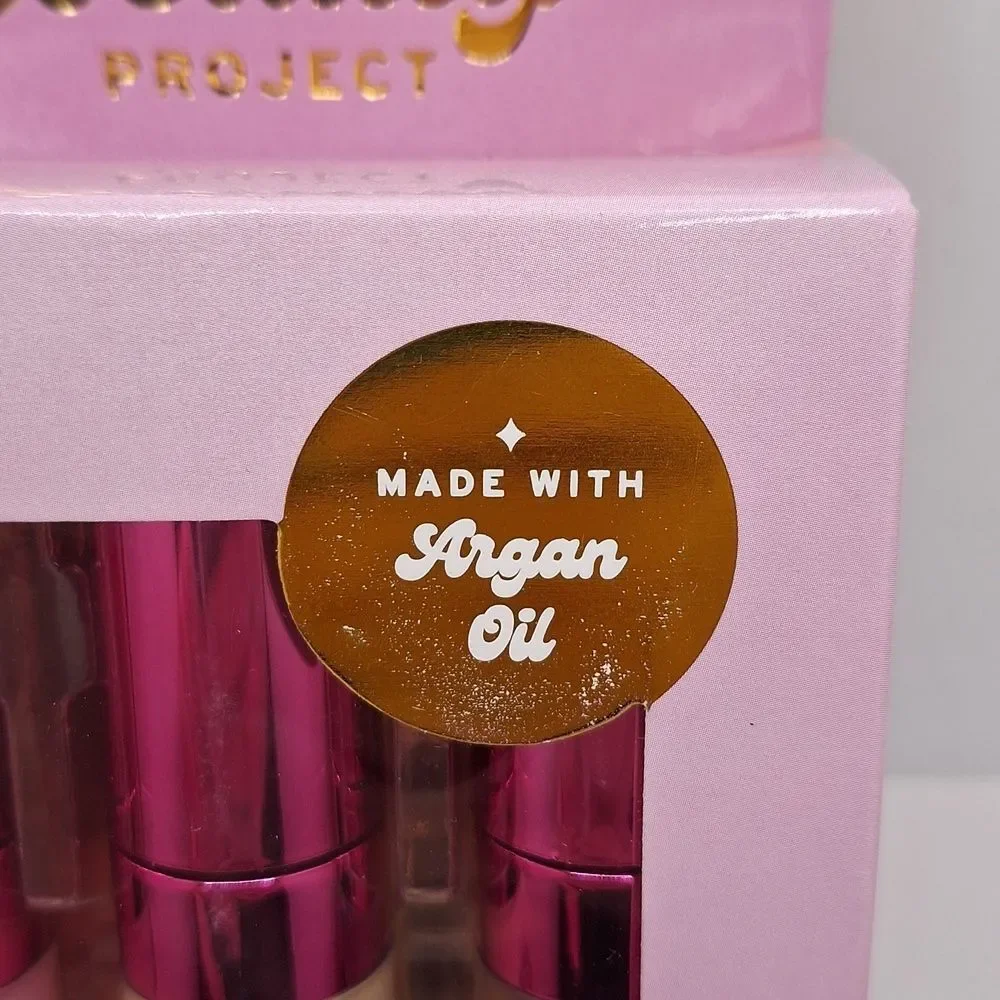 Deluxe lip oil set of 3 with argan oil The beauty project coconut vanilla mint